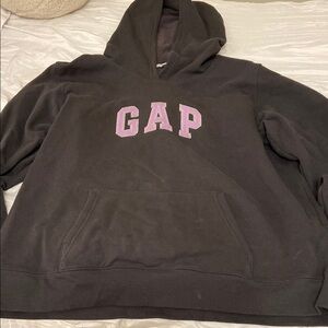 GAP Black Hoodie with Purple Logo